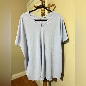 NWOPeriwinkle Purple UNIQLO Crepe Jersey Tunic Short Sleeve Blouse Size L